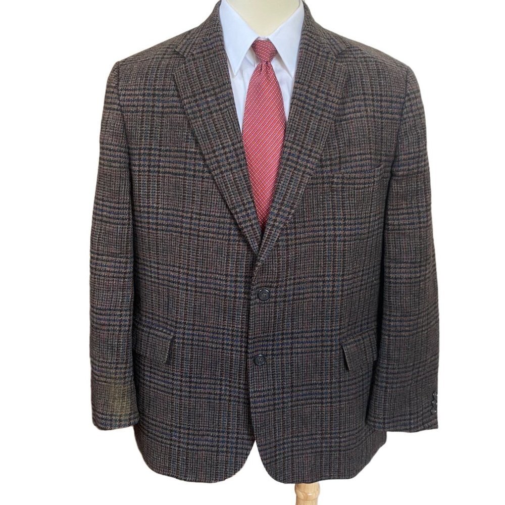 Vintage Studio 21 Mens Blazer Size 48L Tweed Sports Coat Wool 2 Button Jacket